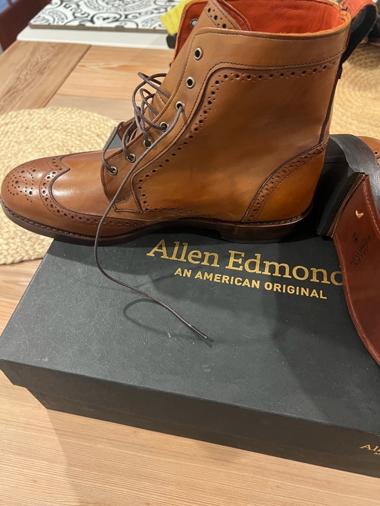 Allen Edmonds Dalton Boots Walnut New Old Stock Men\'s 10 EEE main image 5